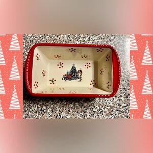 Temptations Mini Loaf Pan Christmas Holiday Motif